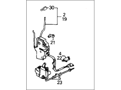 1990 Honda Prelude Door Latch Assembly - 72110-SF1-A11