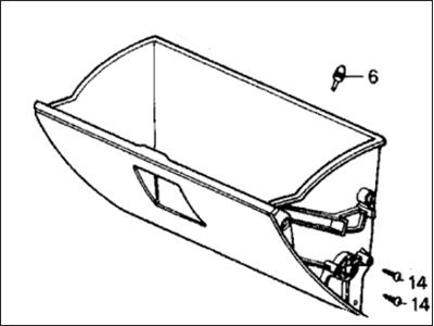 1989 Honda Prelude Glove Box - 77501-SF1-000ZA