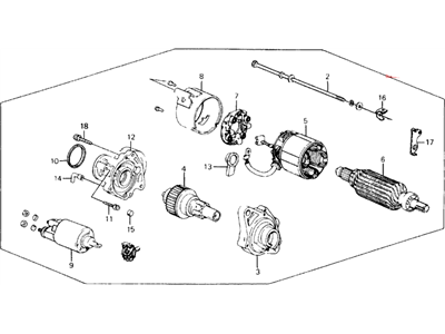 1990 Honda Prelude Starter Motor - 31200-PK2-955