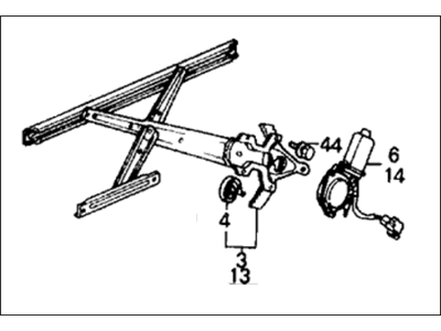 1991 Honda Prelude Window Regulator - 72250-SF1-S03