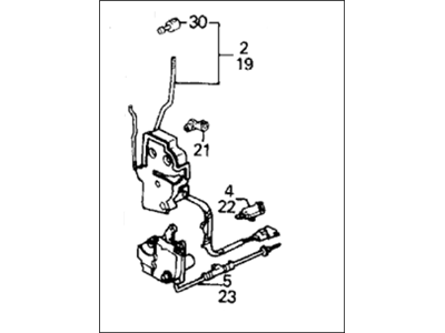 1991 Honda Prelude Door Latch Assembly - 72150-SF1-A11