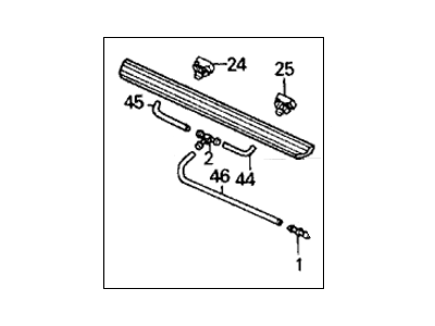 Honda 74200-SF1-A01 Garnish, Hood