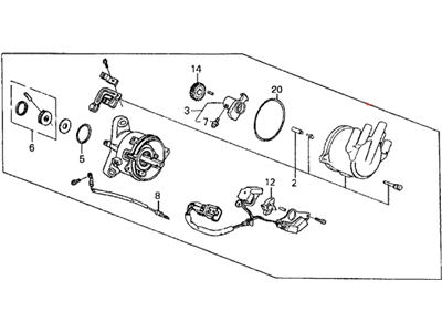 1989 Honda Prelude Distributor - 30100-PK2-016