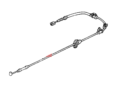 Honda 47510-SF1-003 Wire A, Passenger Side Parking Brake (Nippon Cable)