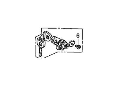 Honda 72185-S9A-013 Cylinder, Driver Side Door