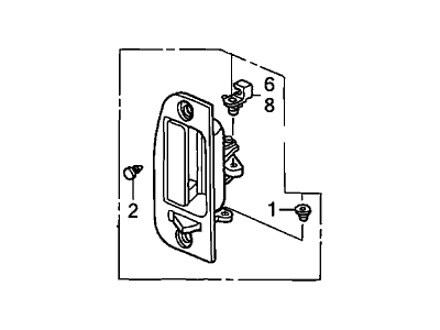 Honda 72640-SCV-A01 Handle Assembly, Right Rear Door (Outer)