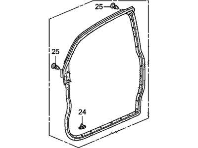 2004 Honda Element Weather Strip - 72350-SCV-A02