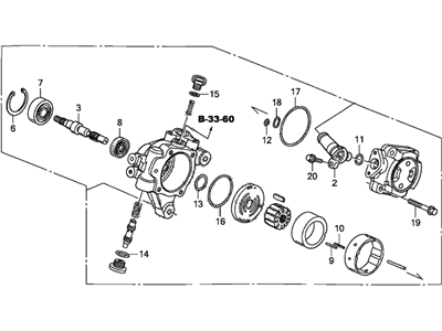 Honda 56110-PZD-A02 Pump Sub-Assembly, Power Steering