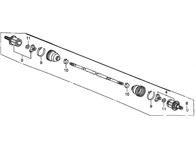 Honda 42310-SCW-A10 Driveshaft Assembly, Passenger Side