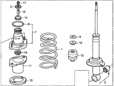 Honda 52610-SCV-A13 Shock Absorber Assembly, Right Rear