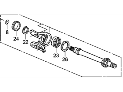 Honda 44500-SCV-A10 Shaft Assembly, Half (Automatic)