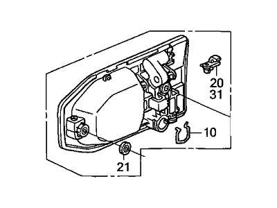 Honda 72140-SCV-A01ZA Handle Assembly, Right Front Door (Outer) (Flat Black)