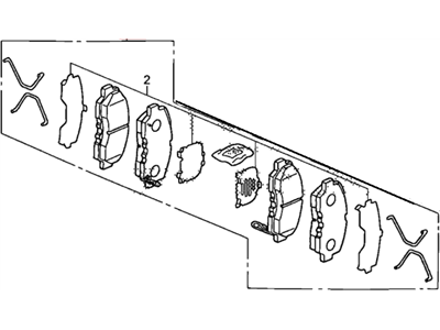 Honda 45022-SCV-A00 Pad Set, Front (Ad57-15")