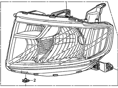 Honda 33151-SCV-A30 Headlight Unit, Driver Side