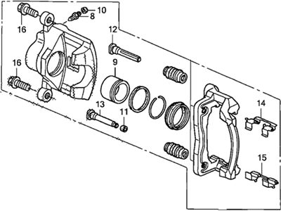 Honda 45018-SCV-A04RM Caliper Sub-Assembly, Right Front (Reman)