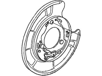 Honda 43110-SCV-A01 Plate, Right Rear Brake Backing