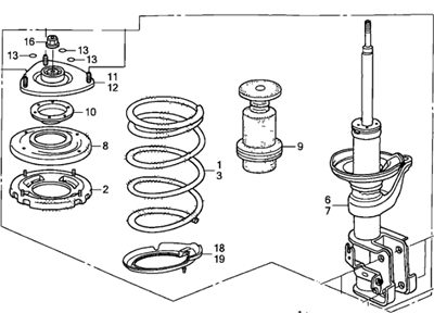 Honda 51602-SCV-A17 Shock Absorber Assembly, Left Front