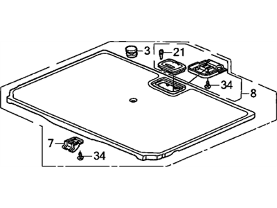 Honda 84521-SCV-A01ZB Lid Assy., Cargo Floor *NH167L* (GRAPHITE BLACK)