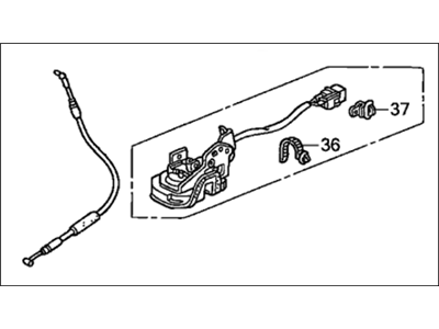 Honda 72615-SCV-A01 Lock Assembly, Right Rear Panel (Lower)