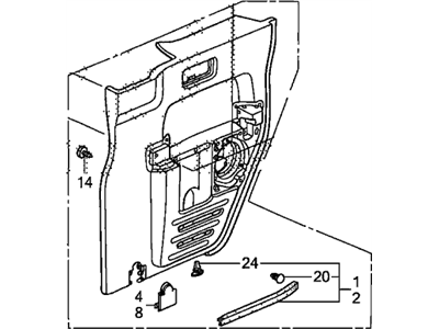 Honda 83784-SCV-A21ZD Base, L. *YR233L* (TITANIUM)