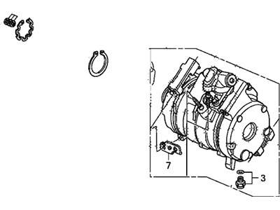 Honda Element A/C Compressor - 38800-PZD-A00RM