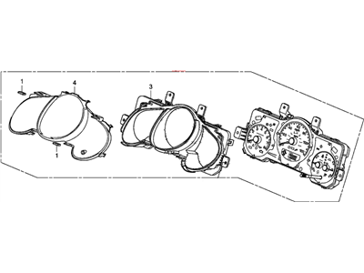 Honda Element Instrument Cluster - 78100-SCW-A21