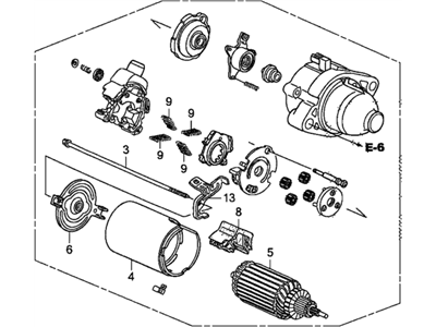 Honda 06312-R40-505RM Starter, Core Id (Sm-73002) (06312-R40-505Rm) (Reman)