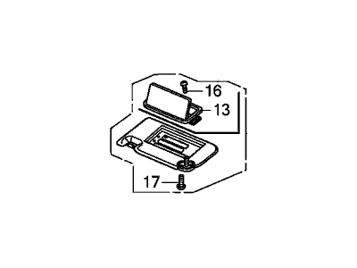 Honda 83280-SCV-A21ZA Sunvisor Assembly, Driver Side (Clear Gray)