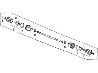 Honda 42311-SCW-A10 Driveshaft Assembly, Driver Side