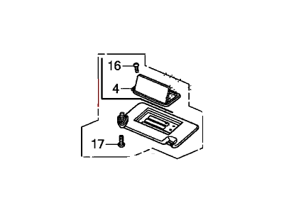 Honda 83230-SCV-A31ZA Sunvisor Assembly, Passenger Side (Clear Gray) (Mirror)