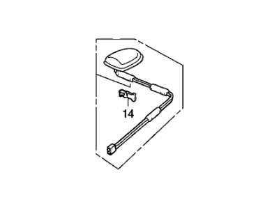 Honda 39150-SDN-L41ZH Antenna Assembly, Xm (Desert Mist Metallic)