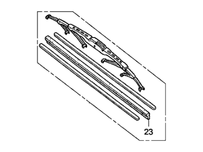 Honda 76630-SDA-A01 Blade, Windshield Wiper (450MM) (Passenger Side)