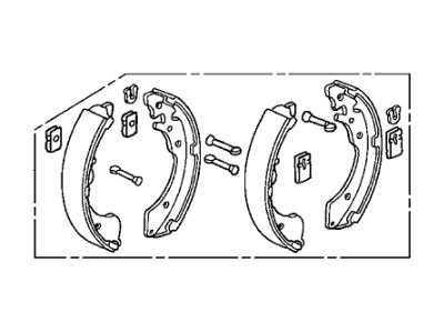 Honda 43053-SM4-A00 Shoe Set, Rear Brake