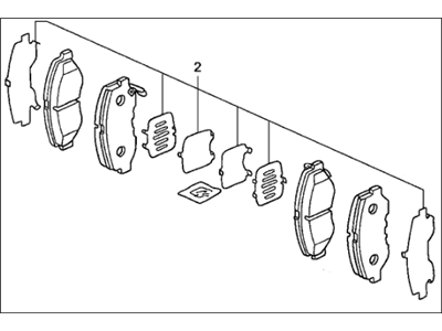 Honda 45022-SDA-A10 Pad Set, Front