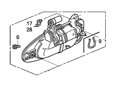 Honda 72180-SDN-A01ZM Handle Assembly, Left Front Door (Outer) (Silver Metallic)