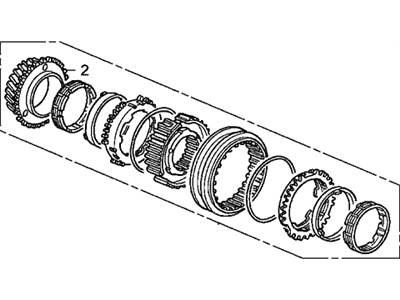 Honda 23444-PYZ-326 Gear Set,M-3RD