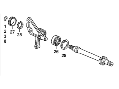 2004 Honda Accord Axle Shaft - 44500-SDP-A00