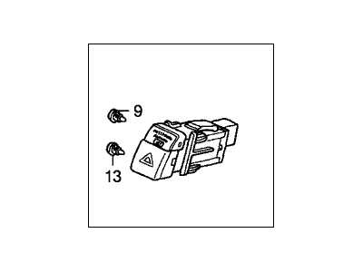 Honda 35510-SDN-A11 Switch Assembly, Hazard & Passenger Srs Indicator