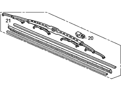 Honda 76620-SDA-A01 Blade, Windshield Wiper (650MM) (Driver Side)