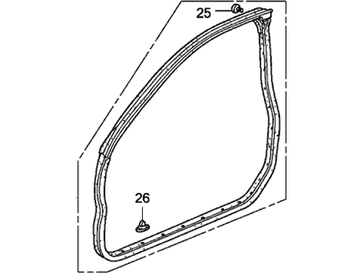 Honda 72365-SDN-A02 Sub-Seal, L. FR. Door