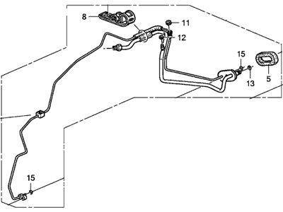 Honda 80320-SDN-A02 Pipe Assembly, Air Conditioner