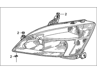 Honda 33101-SDA-A01 Headlight Unit, Passenger Side