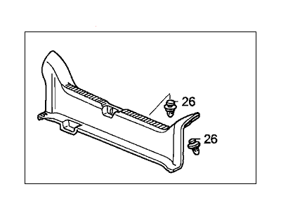 Honda 84640-SDN-A01ZA Lining Assy., RR. Panel *NH167L* (GRAPHITE BLACK)