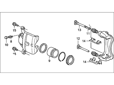 Honda 45018-SDA-A02 Caliper Sub-Assembly, Right Front