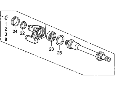 Honda 44500-SDA-A00 Shaft Assembly, Half