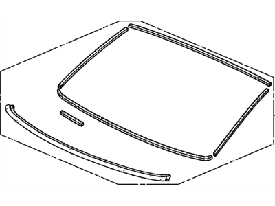 Honda 04733-SDN-000 Rubber Set, RR. Windshield Dam