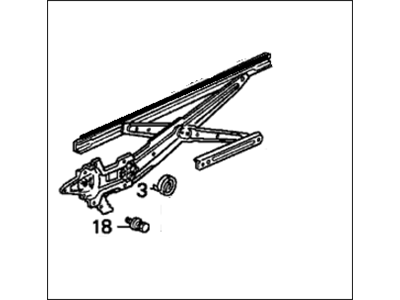 Honda 72251-SR3-J01 Regulator, Left Front Door Power