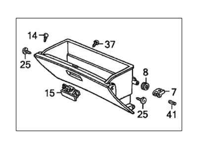 Honda 77500-SR3-C01ZE Box Assembly, Glove (Mystic Brown)