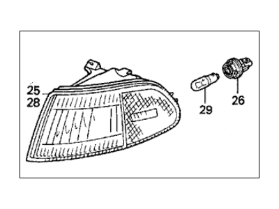 Honda 33300-SR3-A01 Light Assy., R. FR. Turn