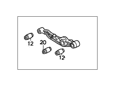 Honda 52360-SH3-A21 Arm, Left Rear (Lower) (Abs)